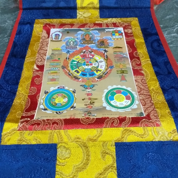 Tranh Thangka Cửu Cung Văn Thù_35x20cm